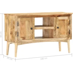 vidaXL Dressoir 100x35x60 cm massief mangohout