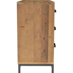 vidaXL Dressoir 110x35x70 cm massief grenenhout bruin