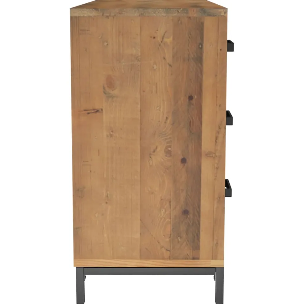 vidaXL Dressoir 110x35x70 cm massief grenenhout bruin