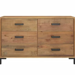 vidaXL Dressoir 110x35x70 cm massief grenenhout bruin