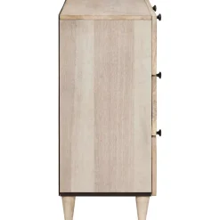 vidaXL Dressoir 60 x 33 x 75 cm massief mangohout Wit