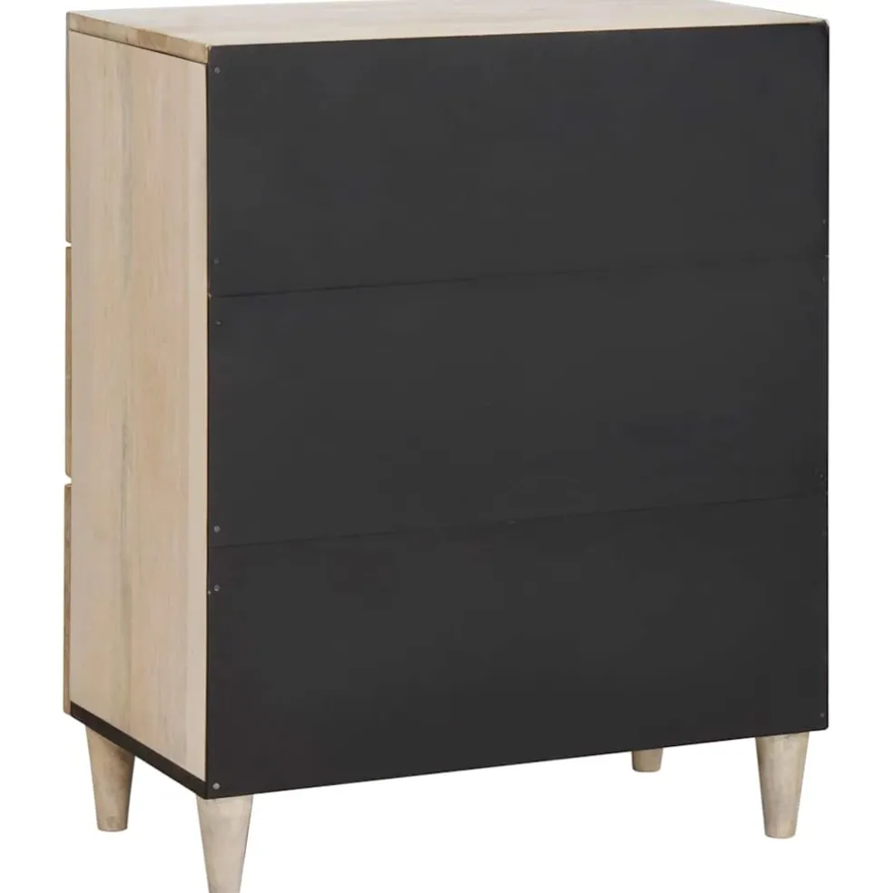 vidaXL Dressoir 60 x 33 x 75 cm massief mangohout Wit