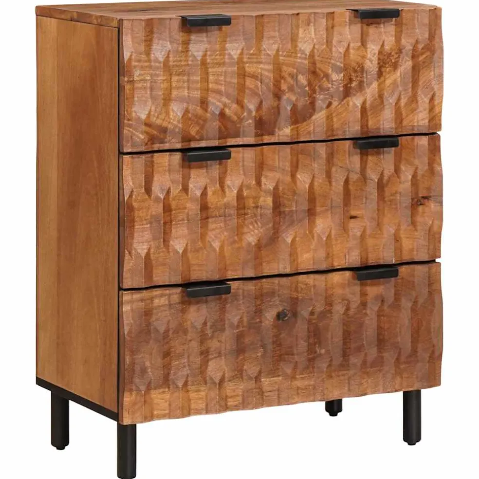 vidaXL Dressoir 60 x 33 x 75 cm Massief Mango Hout