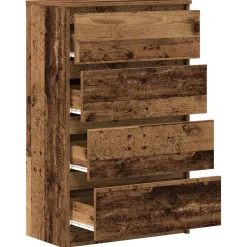 vidaXL Dressoir 60x35x98,5 cm spaanplaat oud hout