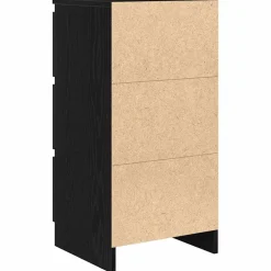 vidaXL Dressoir 37,5x35x76 cm spaanplaat zwart eikenkleurig