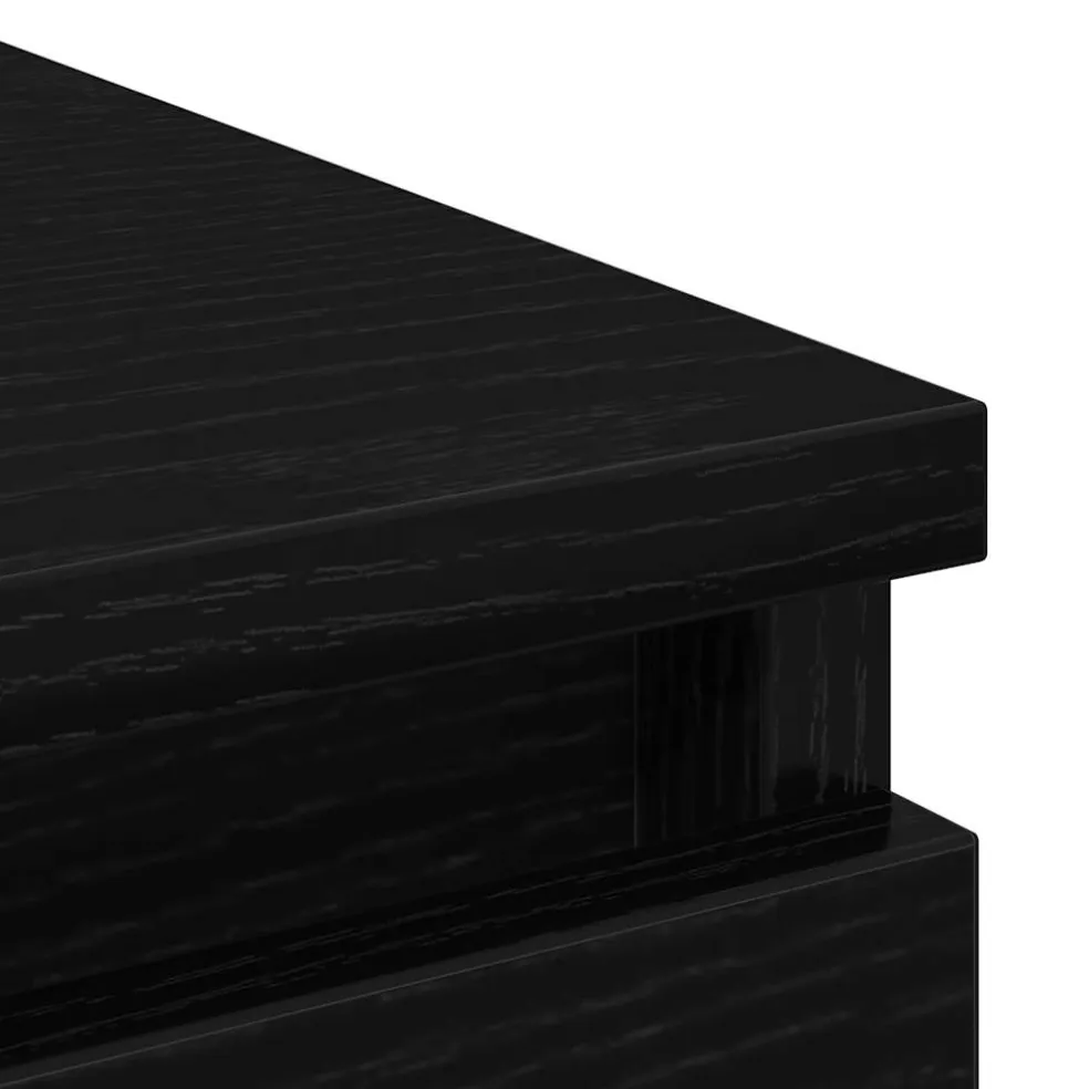 vidaXL Dressoir 37,5x35x76 cm spaanplaat zwart eikenkleurig