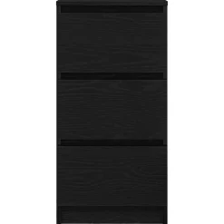 vidaXL Dressoir 37,5x35x76 cm spaanplaat zwart eikenkleurig