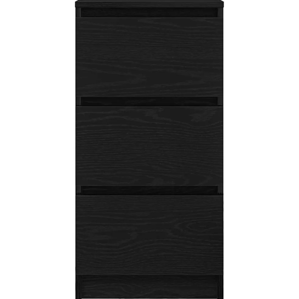 vidaXL Dressoir 37,5x35x76 cm spaanplaat zwart eikenkleurig