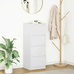 vidaXL Dressoir 37,5x35x99 cm spaanplaat wit