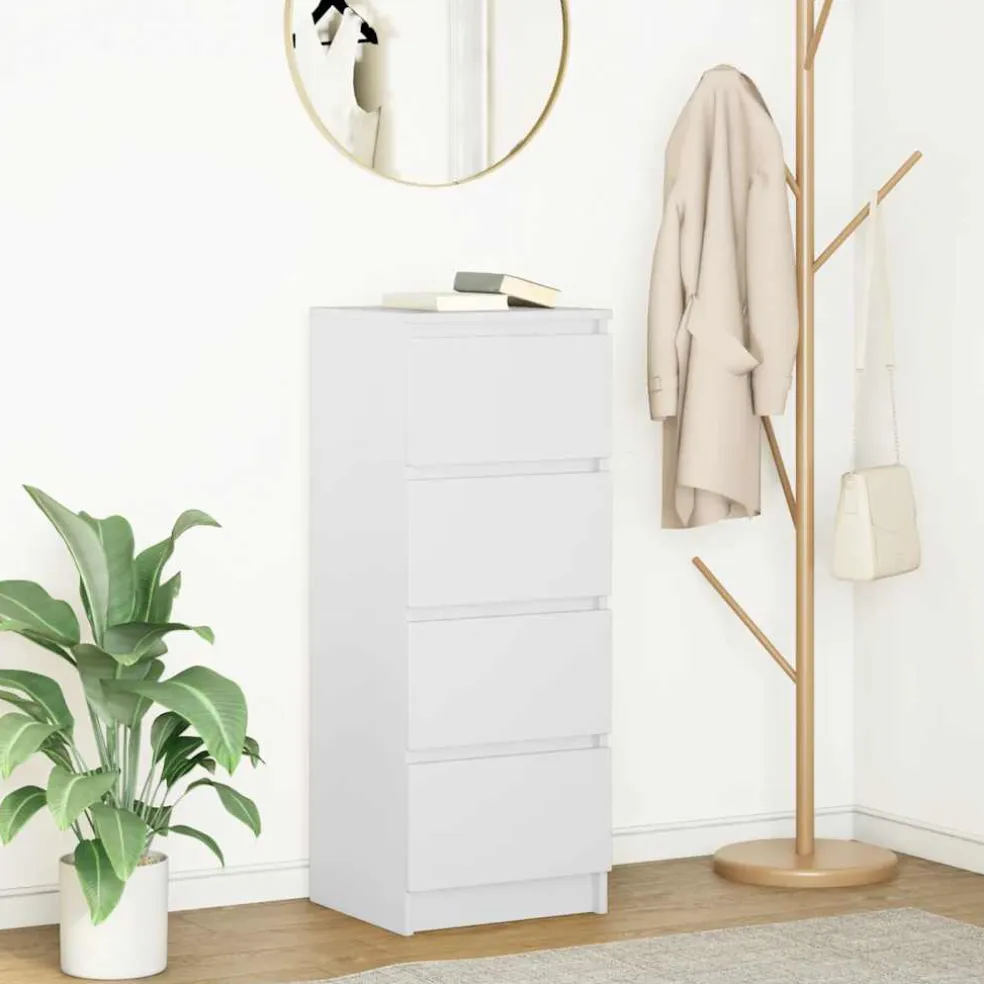 vidaXL Dressoir 37,5x35x99 cm spaanplaat wit