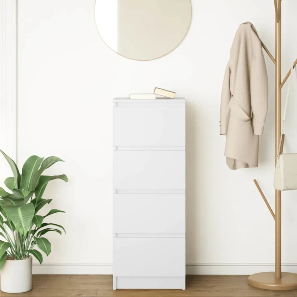 vidaXL Dressoir 37,5x35x99 cm spaanplaat wit