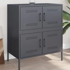 vidaXL Dressoir 68x39x79 cm staal antracietkleurig