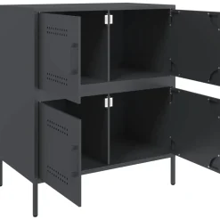 vidaXL Dressoir 68x39x79 cm staal antracietkleurig