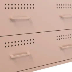 vidaXL Dressoir 68x39x89 cm staal roze