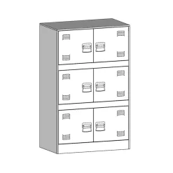 vidaXL Dressoir 67x39x107 cm staal wit