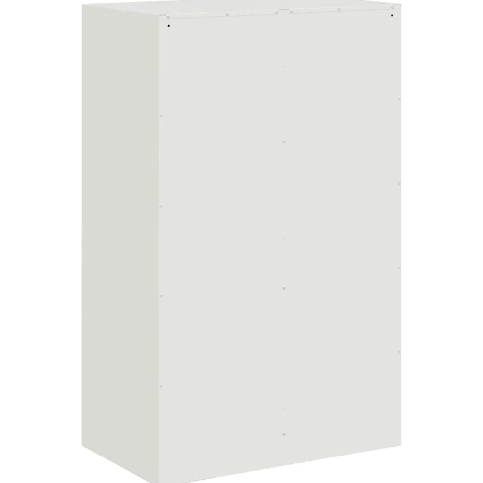vidaXL Dressoir 67x39x107 cm staal wit