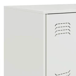 vidaXL Dressoir 67x39x107 cm staal wit