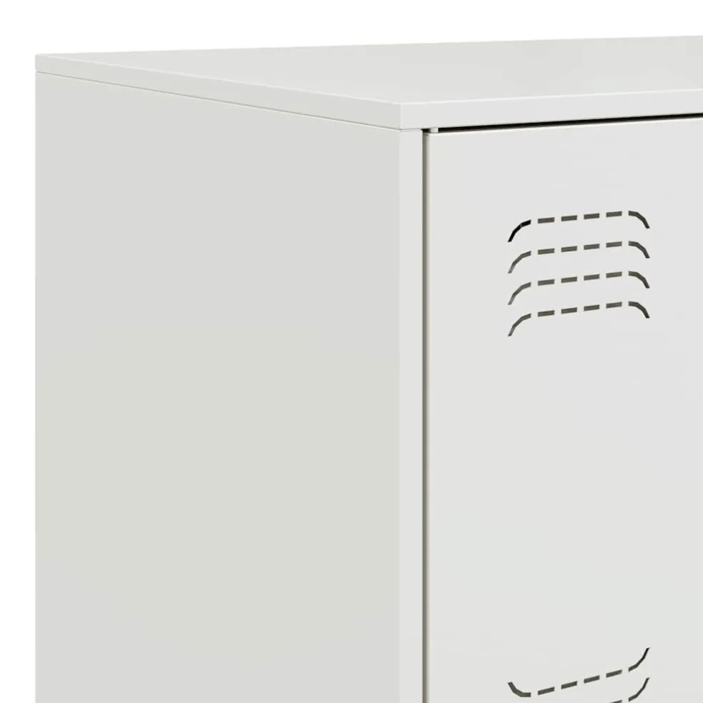 vidaXL Dressoir 67x39x107 cm staal wit