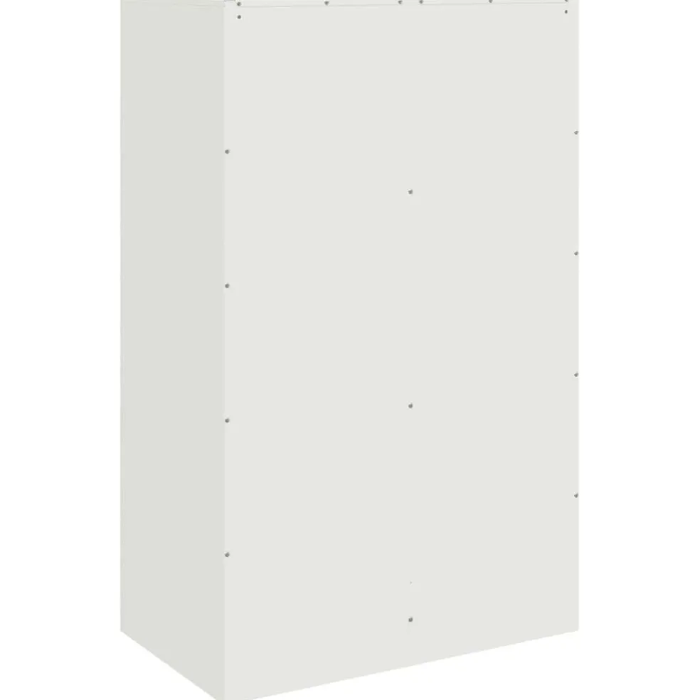 vidaXL Dressoir 67x39x107 cm staal wit