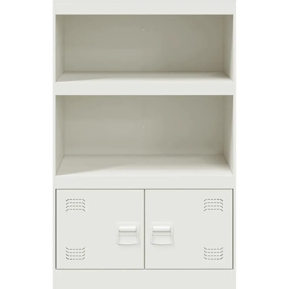 vidaXL Dressoir 67x39x107 cm staal wit