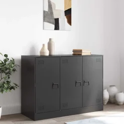 vidaXL Dressoir 99x39x73 cm staal zwart