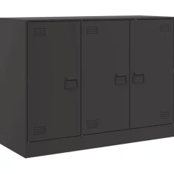 vidaXL Dressoir 99x39x73 cm staal zwart