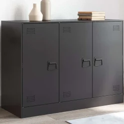 vidaXL Dressoir 99x39x73 cm staal zwart