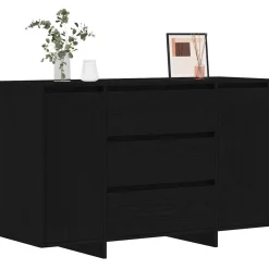 vidaXL Dressoir Zwart Eiken 120 x 41 x 75 cm Bewerkt hout