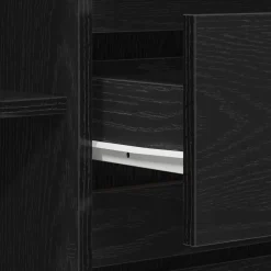 vidaXL Dressoir Zwart Eiken 120 x 41 x 75 cm Bewerkt hout