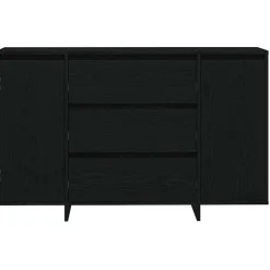vidaXL Dressoir Zwart Eiken 120 x 41 x 75 cm Bewerkt hout