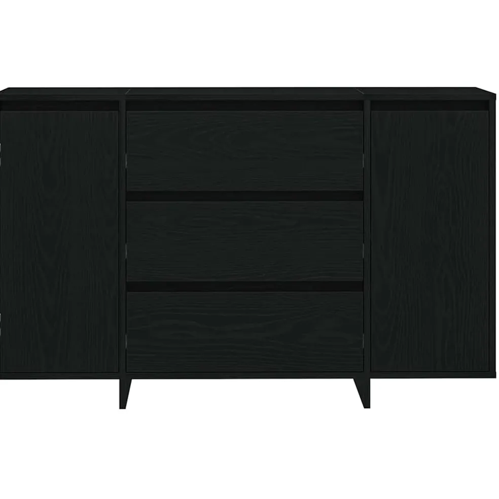 vidaXL Dressoir Zwart Eiken 120 x 41 x 75 cm Bewerkt hout