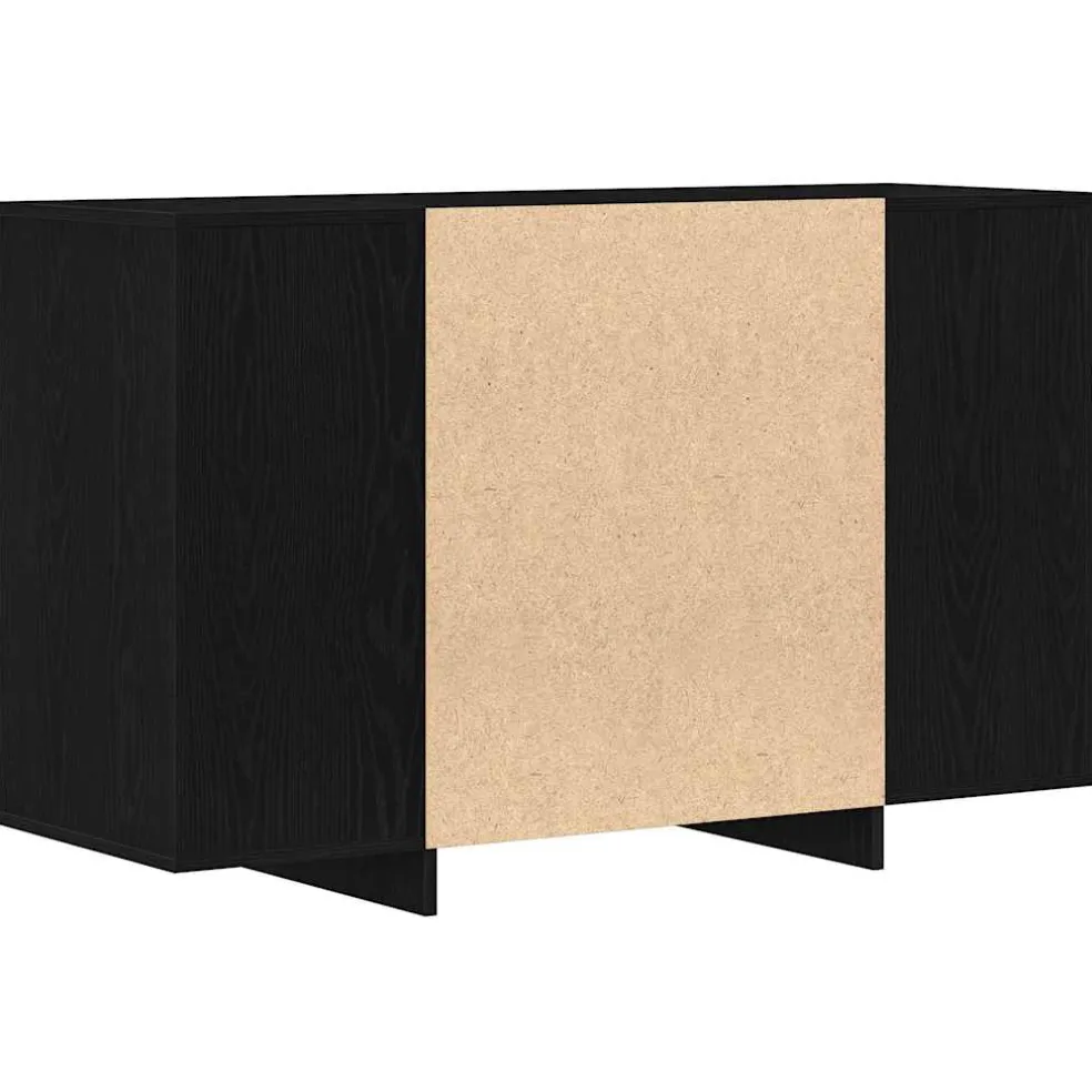 vidaXL Dressoir Zwart Eiken 120 x 41 x 75 cm Bewerkt hout