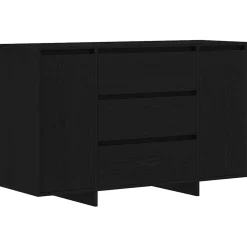 vidaXL Dressoir Zwart Eiken 120 x 41 x 75 cm Bewerkt hout