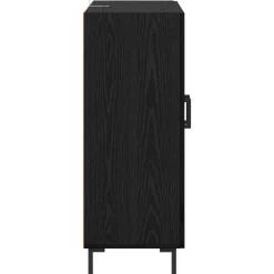 vidaXL Dressoir Zwart Eiken 69,5 x 34 x 90 cm Gemonteerd hout en ijzer