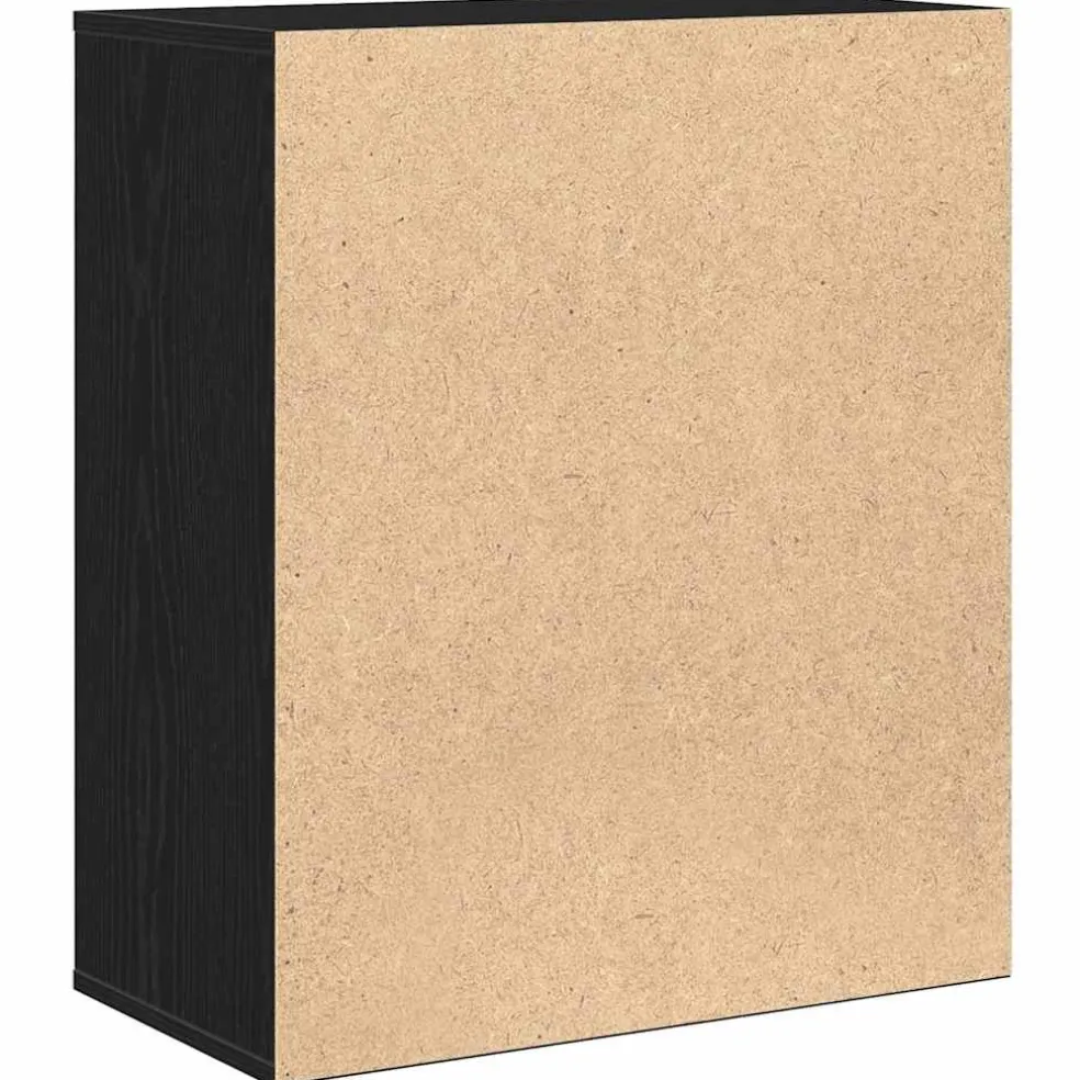 vidaXL Dressoir Zwart Eiken 60 x 31 x 70 cm Bewerkt hout