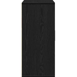 vidaXL Dressoir Zwart Eiken 60 x 31 x 70 cm Bewerkt hout