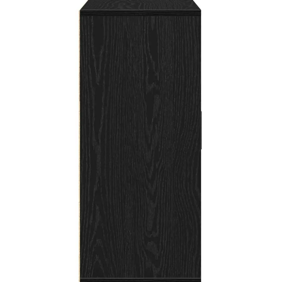 vidaXL Dressoir Zwart Eiken 60 x 31 x 70 cm Bewerkt hout