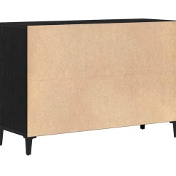 vidaXL Dressoir Zwart Eiken 104 x 35 x 70 cm Bewerkt hout