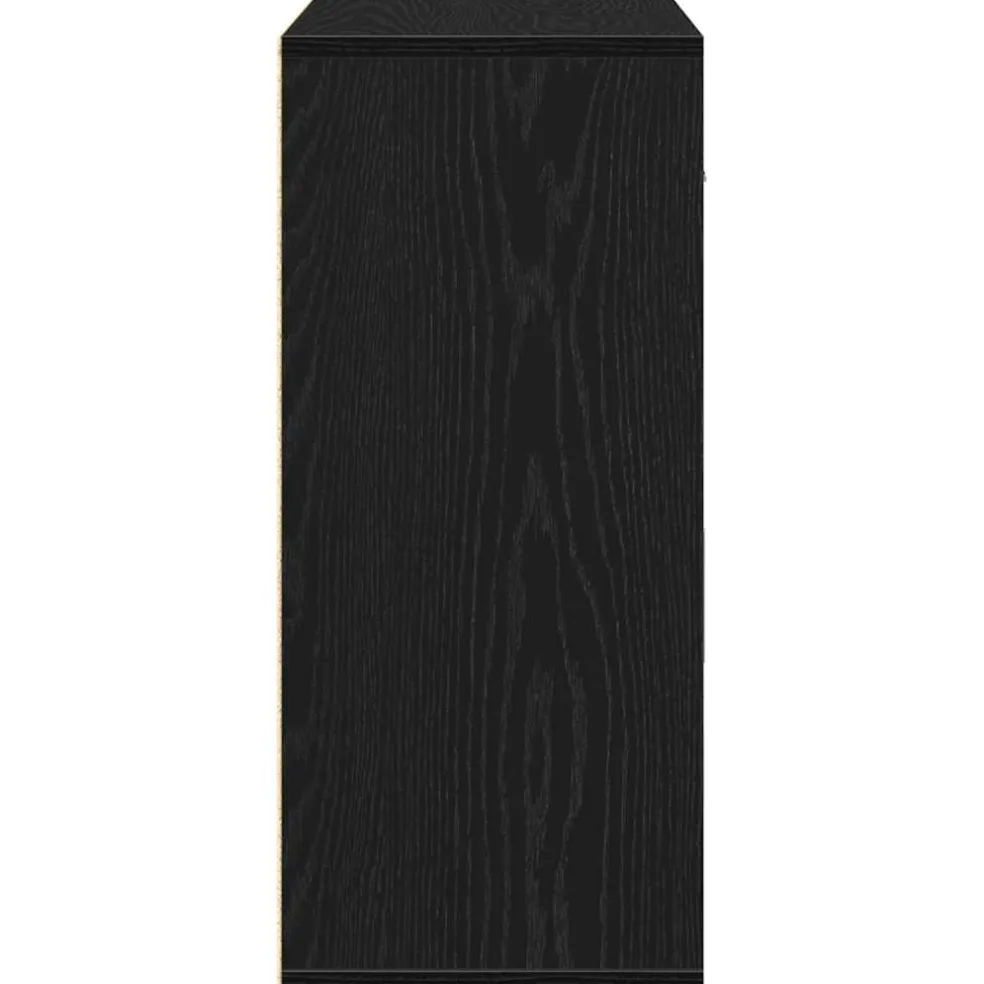 vidaXL Dressoir Zwart Eiken 60 x 31 x 70 cm Bewerkt hout