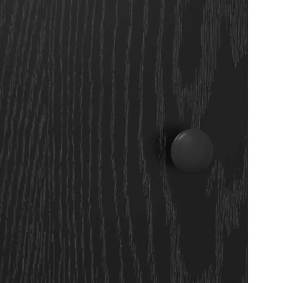 vidaXL Dressoir Zwart Eiken 100 x 35 x 80 cm Bewerkt hout