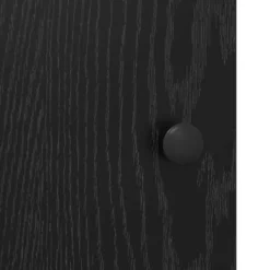 vidaXL Dressoir Zwart Eiken 100 x 33 x 75 cm Bewerkt hout