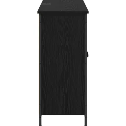 vidaXL Dressoir Zwart Eiken 100 x 33 x 75 cm Bewerkt hout