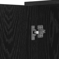 vidaXL Dressoir Zwart Eiken 100 x 33 x 75 cm Bewerkt hout