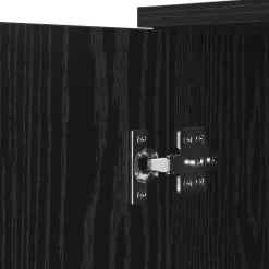 vidaXL Dressoir Zwart Eiken 59 x 39 x 80 cm Bewerkt hout