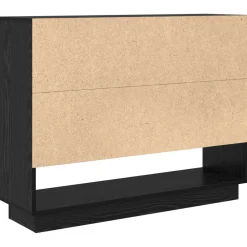 vidaXL Dressoir Zwart Eiken 97 x 29 x 75 cm Bewerkt hout