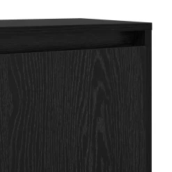 vidaXL Dressoir Zwart Eiken 97 x 29 x 75 cm Bewerkt hout