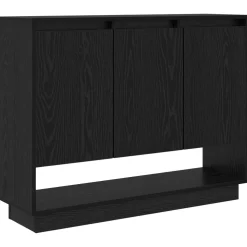 vidaXL Dressoir Zwart Eiken 97 x 29 x 75 cm Bewerkt hout
