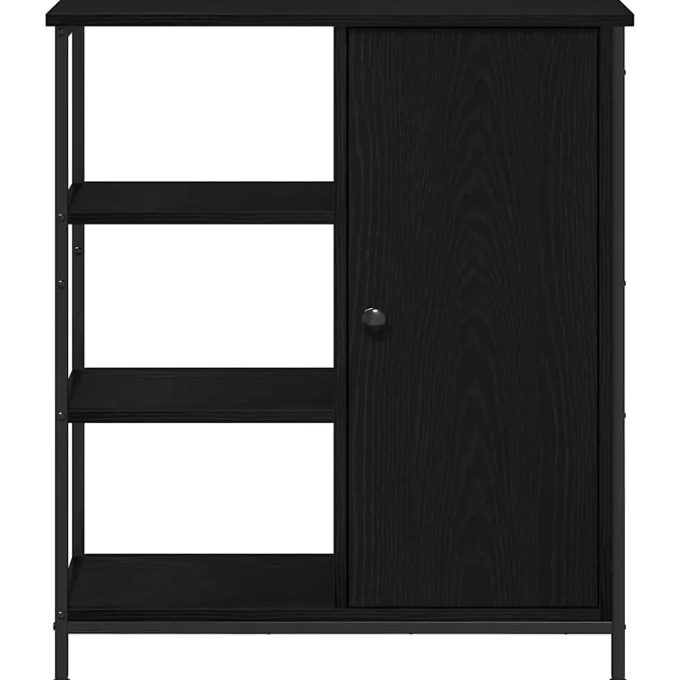 vidaXL Dressoir Zwart Eiken 70 x 30 x 80 cm