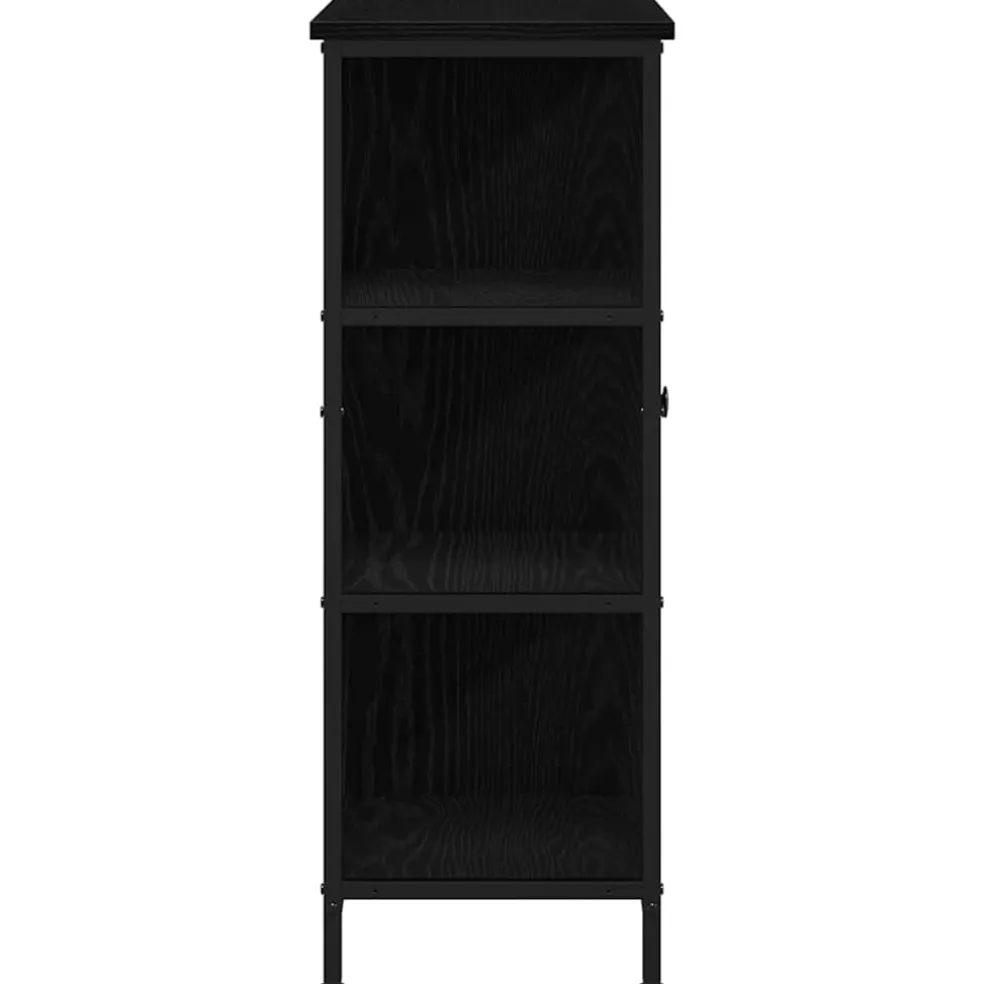 vidaXL Dressoir Zwart Eiken 70 x 30 x 80 cm
