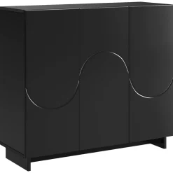 vidaXL Dressoir Zwart 85,5 x 31 x 75 cm Bewerkt hout